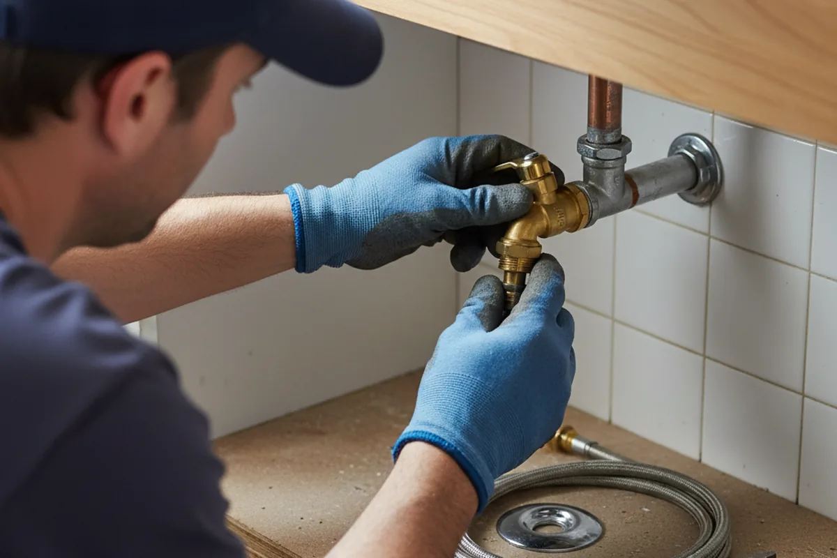 Shutoff valve and fitting work during Faucet and Fixture Repair in Deerton